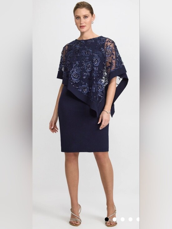 Dresses & Skirts - LAURA- NAVY BLUE SEQUINED MIDI DRESS